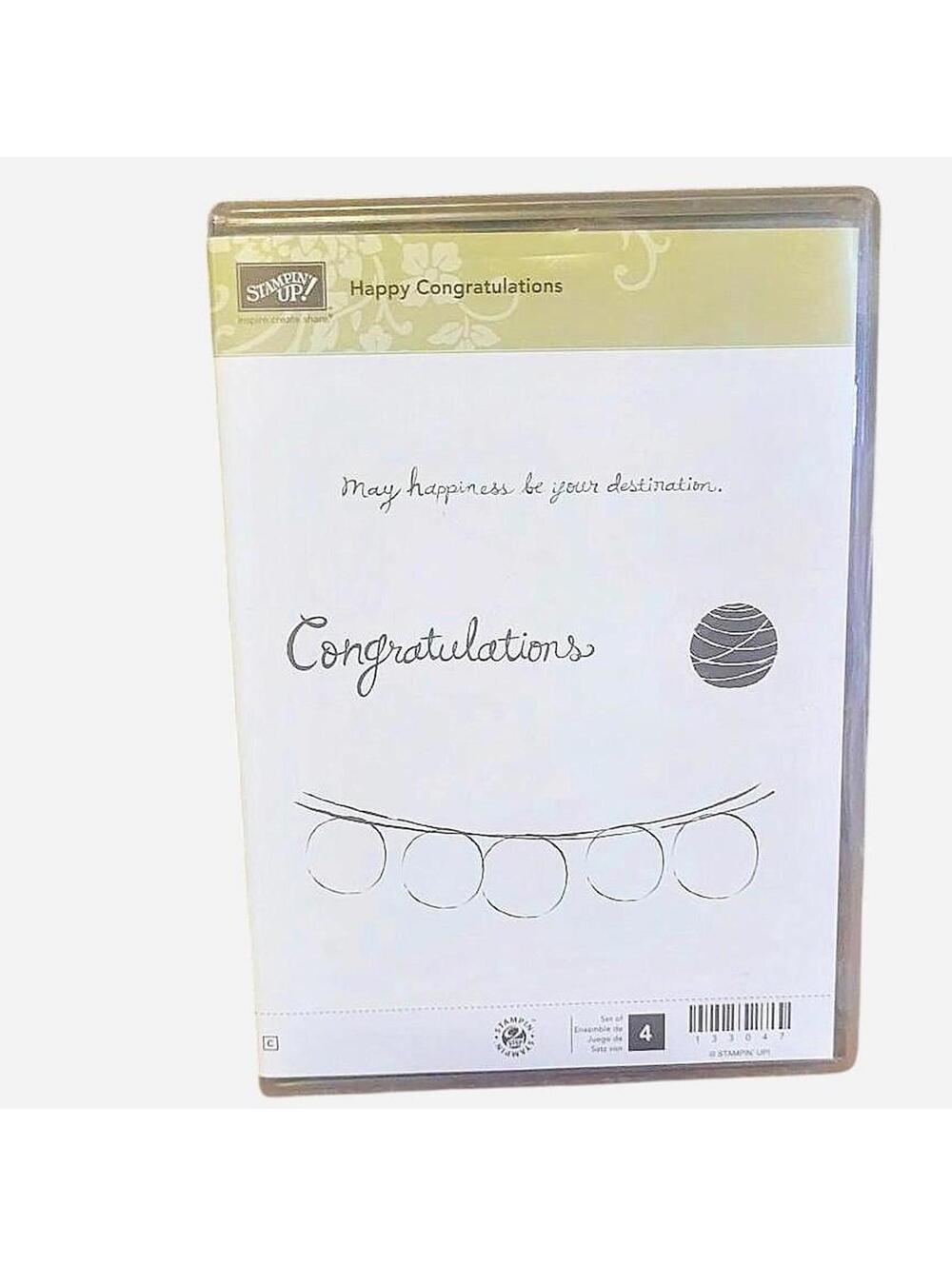 Retired Stampin Up, Happy Congratulations stamp set New Sealed